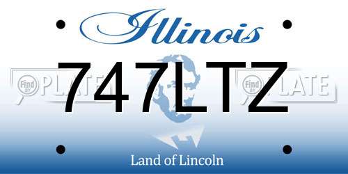 747LTZ Illinois License Plate