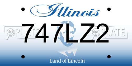747LZ2 Illinois License Plate