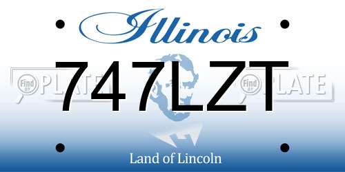 747LZT Illinois License Plate