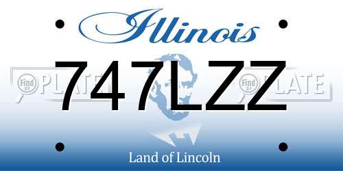747LZZ Illinois License Plate