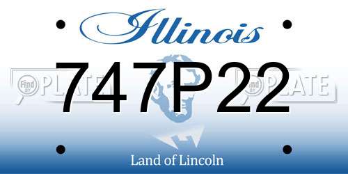 747P22 Illinois License Plate