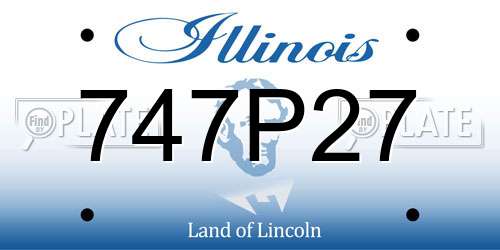 747P27 Illinois License Plate