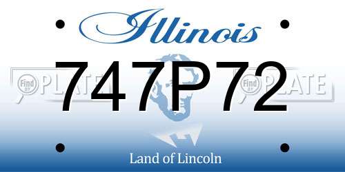 747P72 Illinois License Plate