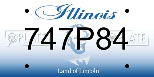 747P84 Illinois License Plate