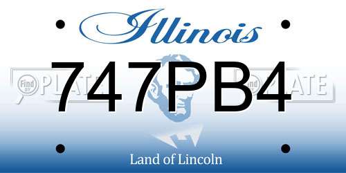 747PB4 Illinois License Plate