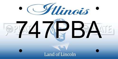 747PBA Illinois License Plate