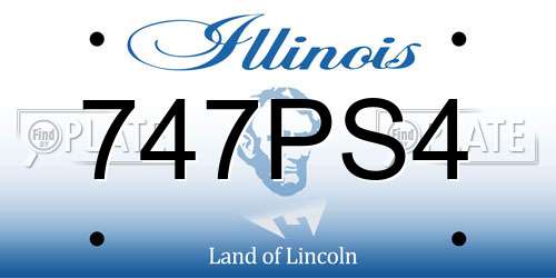 747PS4 Illinois License Plate