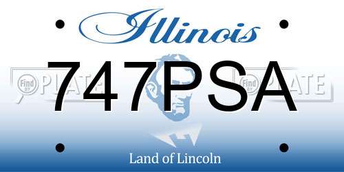 747PSA Illinois License Plate