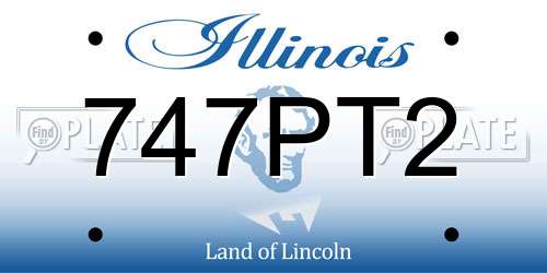 747PT2 Illinois License Plate
