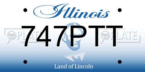 747PTT Illinois License Plate