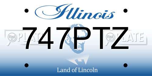 747PTZ Illinois License Plate