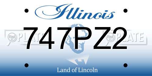 747PZ2 Illinois License Plate
