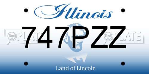 747PZZ Illinois License Plate