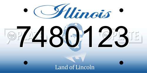 7480123 Illinois License Plate