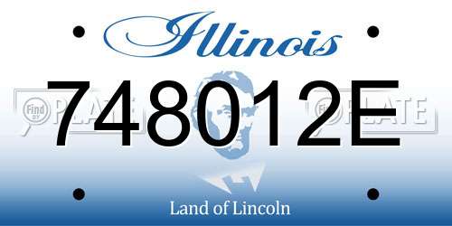 748012E Illinois License Plate