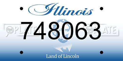 748063 Illinois License Plate