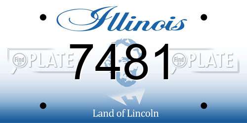 7481 Illinois License Plate