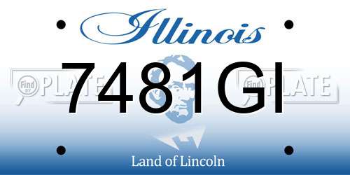 7481GI Illinois License Plate