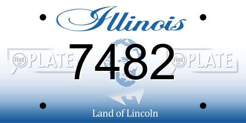 7482 Illinois License Plate