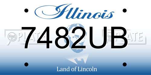 7482UB Illinois License Plate