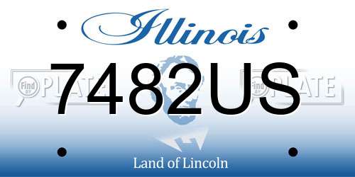 7482US Illinois License Plate