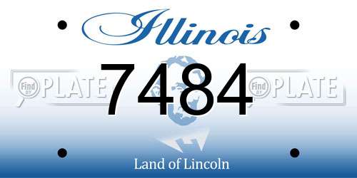 7484 Illinois License Plate