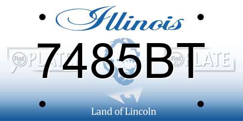 7485BT Illinois License Plate