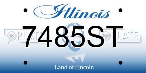 7485ST Illinois License Plate