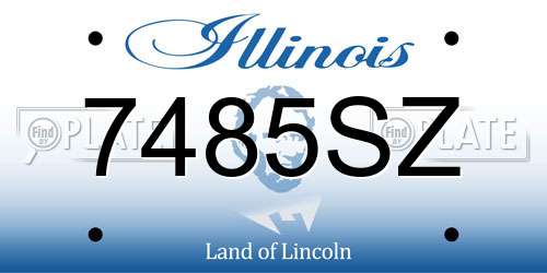 7485SZ Illinois License Plate