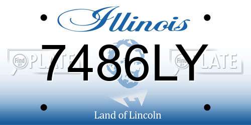 7486LY Illinois License Plate