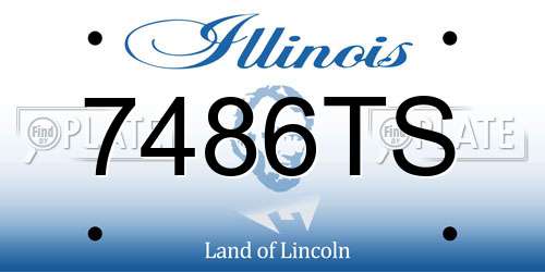 7486TS Illinois License Plate