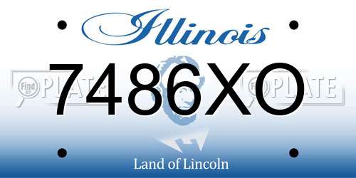 7486XO Illinois License Plate