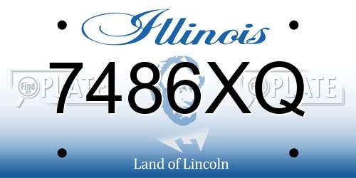 7486XQ Illinois License Plate