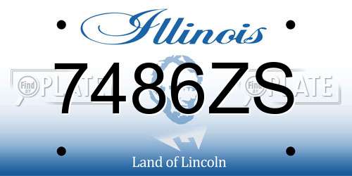 7486ZS Illinois License Plate
