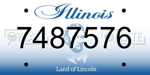 7487576 Illinois License Plate