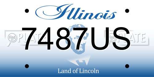 7487US Illinois License Plate