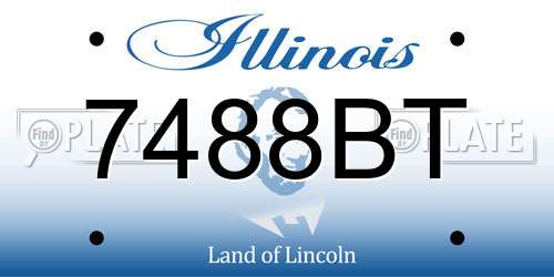 7488BT Illinois License Plate