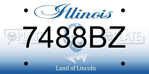 7488BZ Illinois License Plate