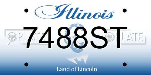 7488ST Illinois License Plate