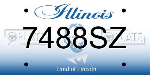 7488SZ Illinois License Plate