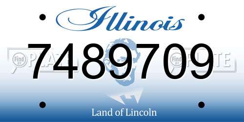 7489709 Illinois License Plate