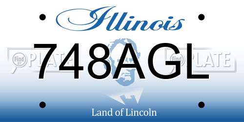 748AGL Illinois License Plate