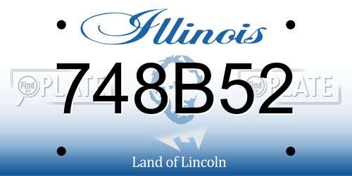 748B52 Illinois License Plate