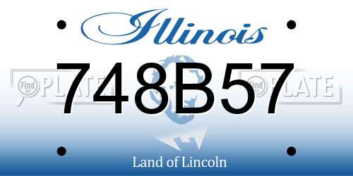 748B57 Illinois License Plate