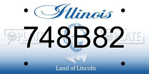 748B82 Illinois License Plate