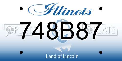 748B87 Illinois License Plate