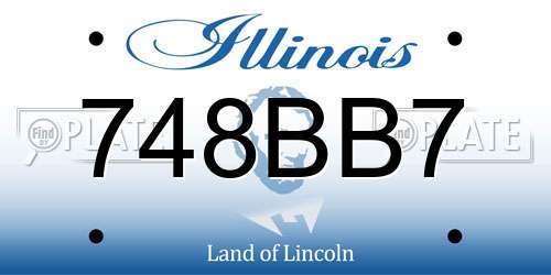 748BB7 Illinois License Plate