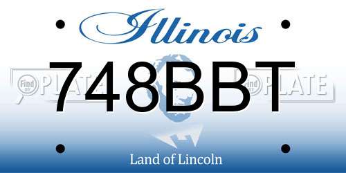 748BBT Illinois License Plate