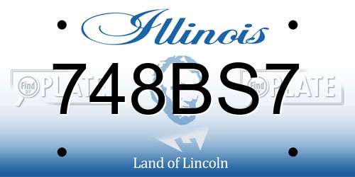 748BS7 Illinois License Plate