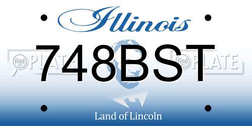 748BST Illinois License Plate